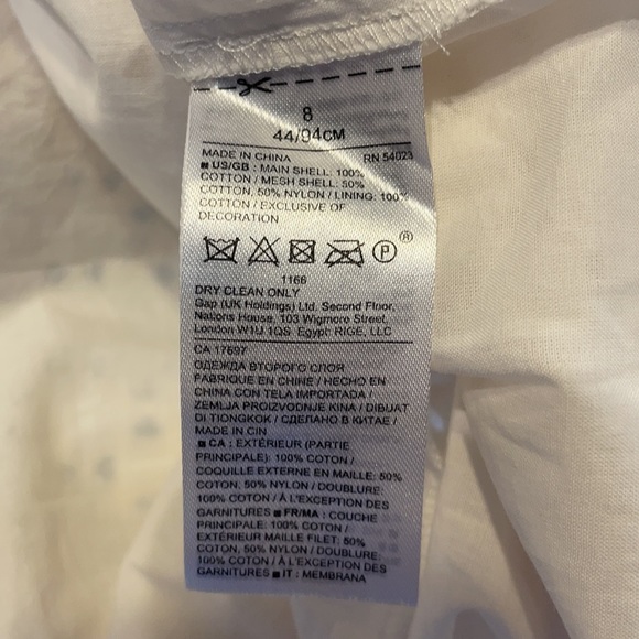 Banana Republic white eyelet dress size 8 - Picture 8 of 8